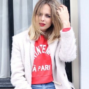 Cropped sweatshirt -print